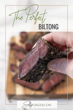 Biltong Recipe Dehydrator, Dried Meat Recipe, Biltong Recipe, Cured Meat Recipes, Deer Recipes, Beef Jerky Recipes, Jerky Recipes, African Cooking, Homemade Sausage