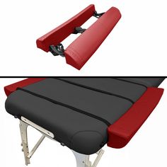 These lightweight easy-to-install armrest bolsters add approximately 10 inches to the width of your table. They connect with Velcro and have three nylon web straps, each with a cinch connector, to keep them in place. They are filled with environmentally-friendly non-CFC foam. Each side armrest measures 5" X 26" (12.5cm X 66cm) and fits virtually any table. Wrapped in ultra soft PU leather. Massage table not included. Sports Recovery, Massage Equipment, Massage Tables, Table Extension, Massage Table, Massage Room, Table Pads, Deep Tissue Massage, Bolster Pillow