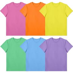 PRICES MAY VARY. Pack of 6: you will receive 6 pieces of solid color tee shirts, the sufficient quantity and rich colors are enough to meet your wear needs, as your replacements or sharing your friends, family or boyfriends Soft and Comfortable: our cotton shirts are made of cotton fabric, soft and comfortable to touch, sturdy and breathable, not easy to break, fade or deform, can provide you a long and nice wear experience Multiple Size Options: the shirts in bulk have different sizes, may be a Kids Costumes, Cotton Shirt, Mens T, Color Mixing, Colorful Shirts, Cotton Fabric, Womens Shirts, Tee Shirts, Mens Shirts