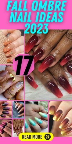 Step into the future of fabulous nails! 💖✨ Explore the top nail color trends for 2024, from mesmerizing metallics to dreamy pastels. Elevate your style with the latest hues – your nails deserve to shine! 💅🚀 Dive into the trendiest tips and tricks. Save this pin and be the first to flaunt the hottest nails of the year! 💁‍♀️🌟 #NailColorTrends #ManicureMagic #BeautyBuzz Fall Nail Ombre, Nail Ombre Ideas, Nail Designs For Autumn, Nail Ideas For 2023, Ombre Nail Ideas, Orange Ombre Nails, Fun Halloween Nails, Festive Nail Designs