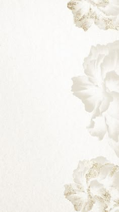 an image of white flowers with gold glitters on the edges and bottom part of it