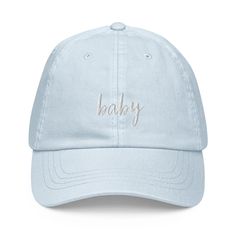 The pastel baseball hat's made of 100% chino cotton. It has an unstructured crown, 6 panels, and a low-profile design. But more importantly, this unique hat will complement your one-of-a-kind outfits!  * 100% chino cotton * Soft, unstructured crown * 6-panel, low-profile * Pre-curved peak * Stitched eyelets * Self-fabric strap with a tri-glide buckle * Sponge-clean only * Blank product sourced from China This product is made especially for you as soon as you place an order, which is why it takes us a bit longer to deliver it to you. Making products on demand instead of in bulk helps reduce overproduction, so thank you for making thoughtful purchasing decisions! Dandelion Wish, Unique Hats, Fabric Strap, Sponge Cleaning, Pom Beanie, Profile Design, Baseball Hat, Hat Making, Trucker Cap