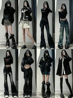 Acubi Style, Acubi Fashion, Korean Casual Outfits, Everyday Fashion Outfits, Tomboy Style Outfits, Looks Street Style, Easy Trendy Outfits, Black Clothing, Swaggy Outfits