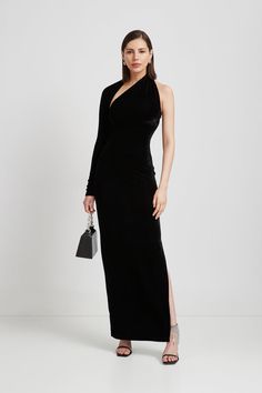 Fall Cocktail Attire, Crimson Velvet, Cocktail Wedding Attire, Dress Attire, One Shoulder Gown, Cocktail Attire, Dress The Population, Satin Midi Dress, Guest Dresses