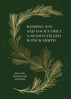 the cover of wishing you and your family a season filled with warmth