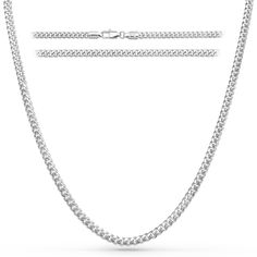 PRICES MAY VARY. Ultra Premium Craftsmanship: The RTZN stainless steel cuban link chain combines durability with elegance. Made with surgical grade stainless steel (316L) which is non-fade, tarnish-proof, and hypoallergenic long-lasting wear without irritation. This cuban necklace for men features a secure lobster clasp closure and is 100% waterproof, heat-proof, and sweat-proof, offering durability and comfort for everyday wear. Select Your Size Carefully: To ensure the perfect fit with our silver cuban link chain for men, we recommend measuring your neck and referring to our size guide — 18" inches for a choker fit, 20"-22" inches for a standard look, and 24"-26" inches for a more relaxed hanging length. This 3.5mm cuban chain for men creates a bold, eye-catching design, offering versati Cuban Necklace For Men, Silver Cuban Link Chain, Cuban Link Chain Men, Black Chain Necklace, Mens Chain, Cuban Necklace, Silver Chain For Men, Cute Couple Gifts, Chain For Men