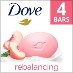 The Dove Rebalancing White Peach & Rice Milk Beauty Bar epitomizes a formula that's been meticulously enhanced, allowing for a more balanced and healthier cleansing experience. Maintaining a pH that's perfectly aligned with the skin's needs gently purifies the skin while leaving it not just clean but also deeply moisturized, promoting a visibly healthier appearance. Blending the lusciousness of white peach and the nourishing essence of rice milk with Dove's signature 1/4 moisturizing cream, this Peach Rice, Peach Items, Milk Beauty, Dove Bar Soap, Dove Bar, Dove Beauty Bar, Dove Soap, Dove Beauty, Gentle Skin Cleanser