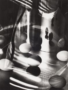 black and white photograph of an object with circles on it