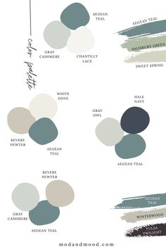 the different shades of paint that are used to create this color scheme for walls and ceilings