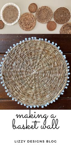 a basket with the words making a basket ball on it next to some plates and bowls