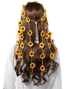 Amarelo  Collar  ABS Plantas  Embellished Costume Fleur, Forest Fairy Costume, Fairy Costume Women, Hippie Headband, Bohemian Hair Accessories, Autumn Hair Accessories, Hair Garland, Hippie Headbands