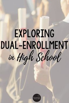 the words exploring dual - enrolment in high school