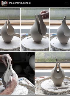 the process of making a vase out of clay