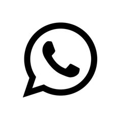 a black and white image of a phone with a speech bubble in the shape of a chat button