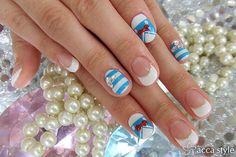 donald duck Duck Nail Art, Trip Nails, Disney Manicure, Nerdy Nails, Dark Gel Nails, Disney Themed Nails, Duck Nail, Frozen Nails, Disneyland Nails