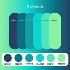 the color scheme for two tone blue and green