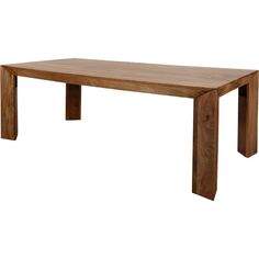 a wooden table sitting on top of a white background