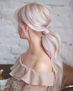 Elegant Ponytail, Fast Hairstyles, Heatless Hairstyles, Easy Hairstyle, Easy Summer Hairstyles, Looks Party, Permanent Hair Color, Elegant Hairstyles, Blonde Hair Color