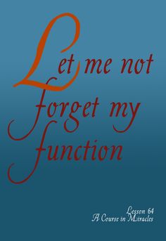 the cover of let me not forgett my function, written in red on blue