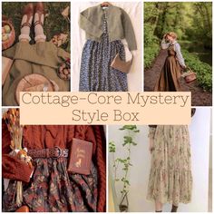 Cottage-Core Mystery Style Box - 7-10 Pieces Women’s Clothing + Accessories *The Cottage-Core Aesthetic Mystery Style Box Consists Of A Combination Of High Quality Comfy Style And Gorgeous Feminine Pieces You Can Mix And Match. Examples Of Types Of Items In Box: Vintage Items/ Flowy Dresses, Florals, Knit Sweaters, Skirts, Matching Sets, Dainty Blouses, Chunky Sweaters, Cardigans, Puff Sleeves, Lace Items, Vintage Handbags, Vintage Jewelry And More! Select Your Size, Purchase, And Comment With D Grandma Core Fashion, Grandmacore Fashion, Aesthetic Mystery, Cottage Core Fashion, Handbags Vintage, Country Style Outfits, Flowy Dresses, Style Box, Knit Sweaters