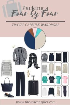 the packing guide for four travel capsule wardrobes