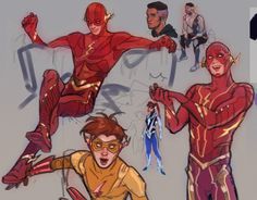 the flash and other superheros are depicted in this drawing