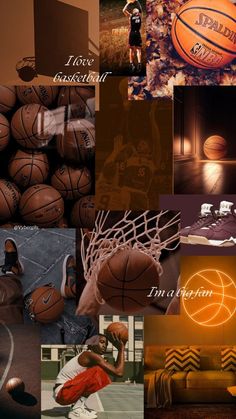 a collage of basketball images with the names of different sports teams and numbers on them