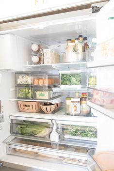 I'm sharing my top fridge organization tips plus everything I use to keep my fridge clean and neat. These products have been a game changer! Clean Fridge, Kitchen Organisation, Home Organisation, Apartment Decor Inspiration, Pantry Design, Home Organization Hacks