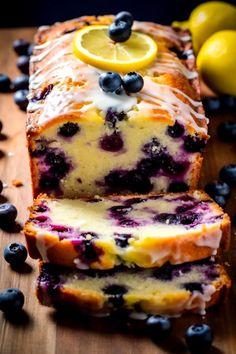 Indulge in a moist Lemon Blueberry Yogurt Loaf made with tangy Greek yogurt, zesty lemon, and succulent blueberries. Perfectly paired with your favourite brew! Blueberry Yogurt Loaf, Lemon Blueberry Loaf, Blueberry Desserts Recipes, Lemon And Blueberry, Blueberry Loaf, Blueberry Yogurt, Resipi Kek, Lemon Blueberry Bread, Blueberry Desserts