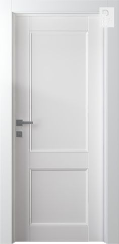 a white door with a handle on it