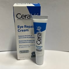 Brand New Eye Cream, Eye Cream Aesthetic, Cerave Eye Cream, Cerave Eye Repair Cream, Skincare Cerave, Cera Ve, Dark Spots Under Eyes, Eye Repair Cream, Cerave Skincare, Skincare Steps