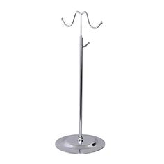 a metal pole with two hooks on the top and one hook in the middle,