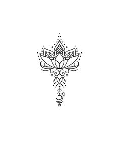 a black and white drawing of a lotus flower with the word love written on it