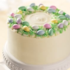 a decorated cake sitting on top of a white plate