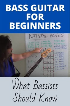 bass guitar for beginners with text overlay