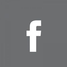 the facebook logo is shown in white on a gray background with an arrow pointing to it