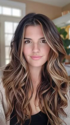 40 Heavy Highlights On Dark Hair Hairstyles That Will Make You Feel Like a Bombshell Dark Brown Hair Balayage