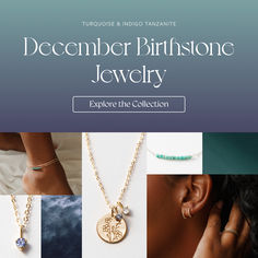 You were born in the most celebratory month, December babies! The birthstones for December are indigo tanzanite and turquoise, each with different properties and symbolic powers. December Baby, December Birthstone Jewelry, Tanzanite Jewelry, Jewelry Turquoise, December Birthstone