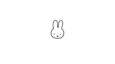 a black and white drawing of a rabbit's head