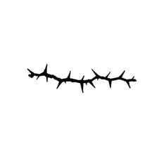 a black and white photo of barbed wire