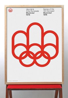 a poster with the olympic symbol on it