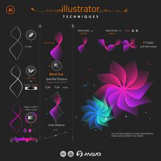 an info sheet with different types of graphics and text, including the words'illustrator