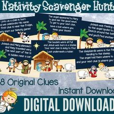 the nativity scavenger unit for children