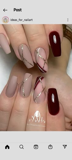 Burgundy Nails 2024, Burgundy Nail Inspo 2024, Burgundy Nails Fall 2024, Classy Nail Designs, Fancy Nails Designs, Stylish Nails Designs, Pretty Nail Art Designs, Trendy Nail Design, Pretty Nail Art