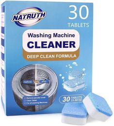 natruth washing machine cleaner deep clean formula tablets, 30 counts each pack