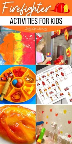 Firefighter Activities for Kids Fire Safety Activities Preschool, Fire Safety Theme Preschool, Fire Prevention Activities, Fire Prevention Week Activities, Homeschool Health, Fire Safety Lessons