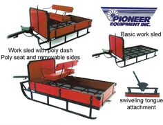 three different types of metal work benches with seats and tables attached to the backrests