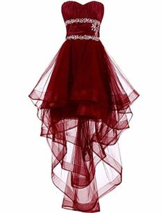 Prom Dress High Low, Short Red Prom Dresses, Sleeveless Party Dress, Dress High Low, High Low Prom Dresses, Prom Dresses Sleeveless, Cute Prom Dresses, Pretty Prom Dresses, Dress Evening