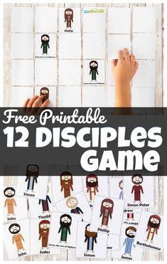 the free printable 12 disciples game is perfect for kids to play on their own