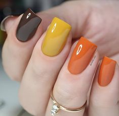 Cute Colorful Nails, Colors For Painting, Halloween Nail Art Easy, Nails Rainbow, November Nails, Lavender Nails, Colorful Nails, Vibrant Nails